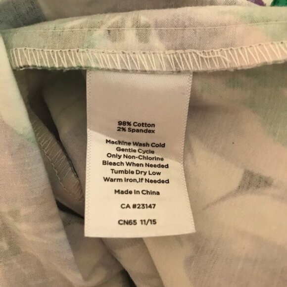 Talbots Women's Navy Striped Purple Floral Midi A-Line Pleated Skirt Size 10 - Picture 5 of 7